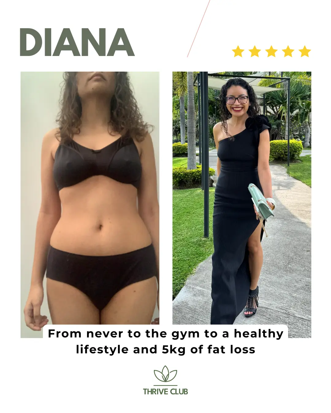 Diana: van nooit naar de sportschool naar een gezonde leefstijl en 5 kg vetverlies.